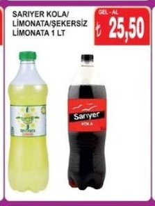 Sarıyer Kola/Şekersiz Limonata 1 Lt