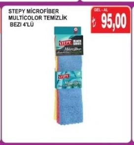 Stepy Microfiber Multicolor Temizlik Bezi 4'Lü