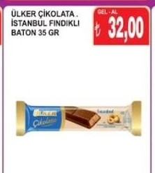 Ülker Çikolata İstanbul Fındıklı Baton 35 Gr