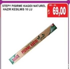 Stepy Pişirme Kağıdı Naturel Hazır Kesilmiş 10 Lu