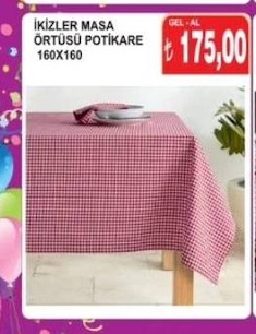İkizler Masa Örtüsü Potikare 160X160