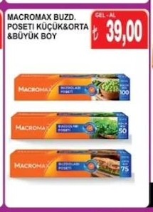 Macromax Buzdolabi Poşeti Küçük&Orta &Büyük Boy