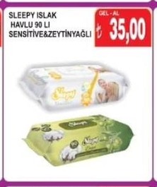 Sleepy Islak Havlu 90 Li Sensitive&Zeytinyağli