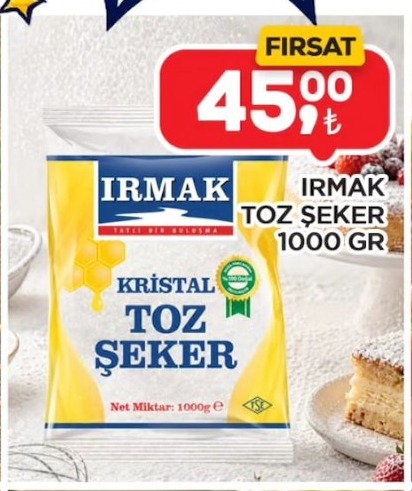 Irmak Toz Şeker 1000G