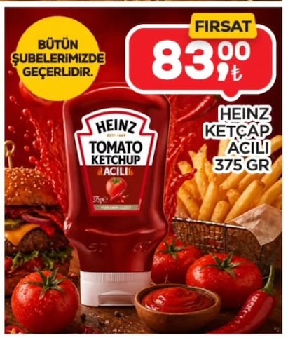 Heinz Ketçap Acılı 375Gr