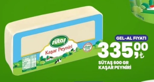 Sütaş Kaşar Peyniri 600 Gr