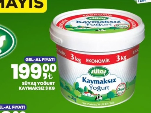 Sütaş Yoğurt Kaymaksız 3 Kg