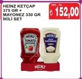 Heinz Ketçap 375Gr + Mayonez 330Gr İkili Set