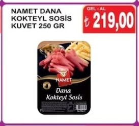 Namet Dana Kokteyl Sosis Kuvet 250 Gr