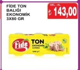 Fide Ton Balığı Ekonomik 3X80 Gr