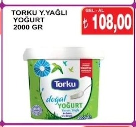 Torku Y Mari Yağlı Yogurt 2000 Gr