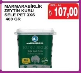 Marmarabirlik Zeytin Kuru Sele Pet 3Xs 400 Gr