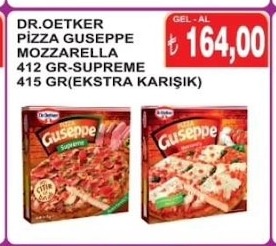 Dr. Oetker Pizza Giuseppe Mozzarella Supreme 412G (Ekstra Karışık) 415G