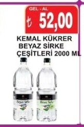 Kemal Kükrer Beyaz Sirke Çeşitleri 2000Ml