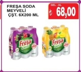 Freşa Soda Meyveli Çeşit 6X200 Ml