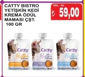 Catty Bistro Yetişkin Kedi Krema Ödül Mamasi Çst. 100 Gr
