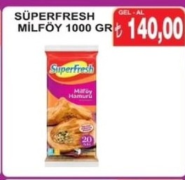 Süperfresh Milföy 1000 Gr