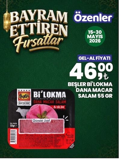 Beşler Bi'Lokma Dana Macar Salam 55G