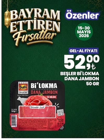 Beşler Bi'Lokma Dana Jambon 50G