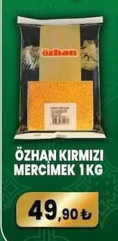 Özhan Kırmızı Mercimek 1 Kg