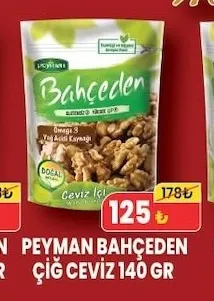 Peyman Bahçeden Çiğ Ceviz 140 Gr