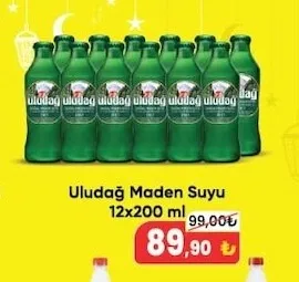 Uludağ Maden Suyu 12X200 Ml