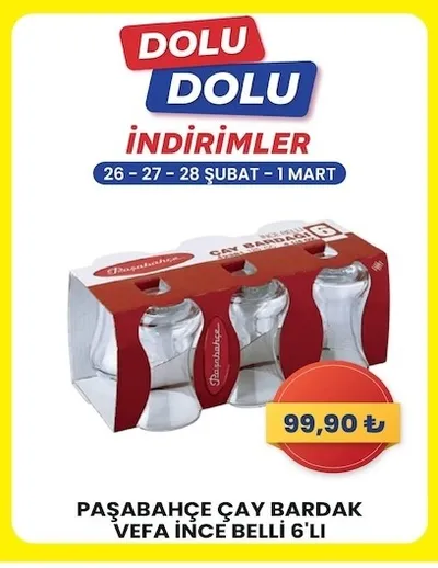 Paşabahçe Çay Bardağı Vefa İnce Belli 6'Lı