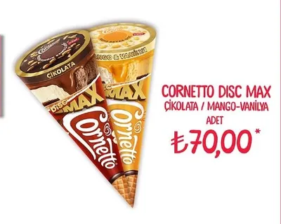 Cornetto Disc Max Çikolata / Mango-Vanilya Adet