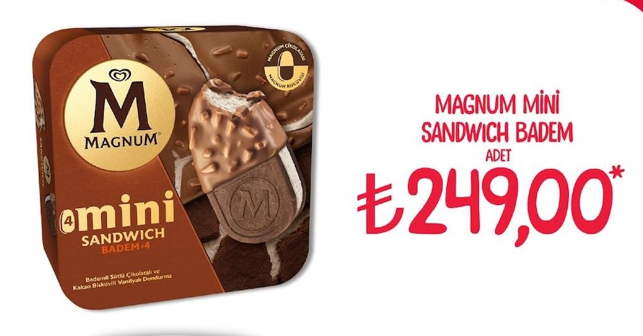 Magnum Mini Sandwıch Badem 4 Adet