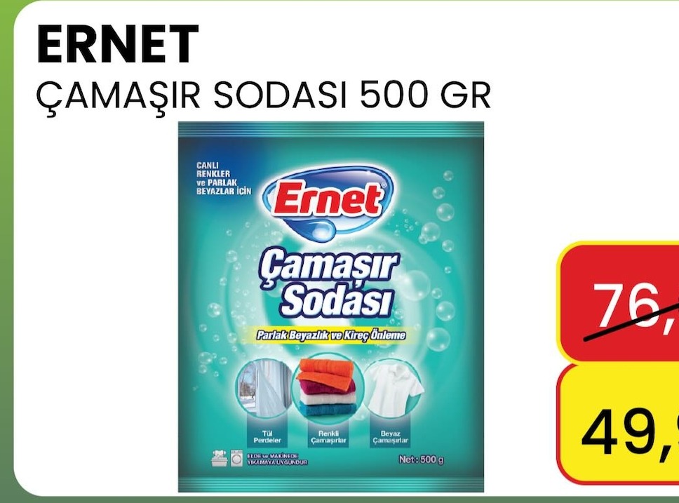 Ernet Çamaşir Sodasi 500 Gr