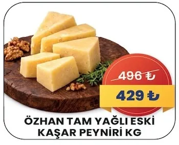 Özhan Tam Yağlı Eski Kaşar Peyniri Kg
