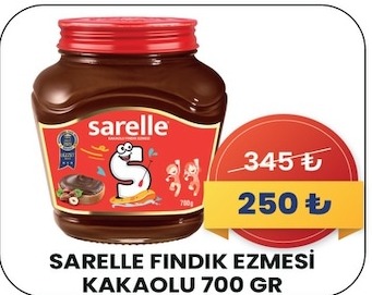 Sarelle Fındık Ezmesi Kakaolu 700 Gr