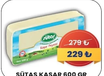 Sütaş Kaşar 600 Gr