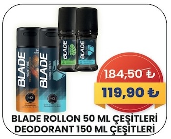 Blade Roll On 50 Ml Çeşitleri Deodorant 150 Ml Çeşitleri