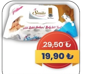 Smile Islak Bebek Havlusu 90 Adet