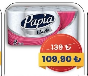 Papia Havlu 8 Rulo
