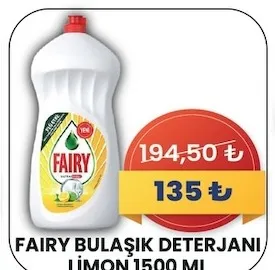 Fairy Bulaşik Deterjani Limon 1500 Ml