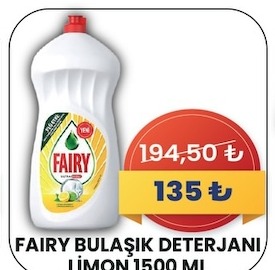 Fairy Bulaşik Deterjani Limon 1500 Ml