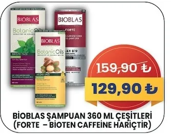 Bioblas Şampuan 360 Ml Çeşitleri (Forte - Bioten Caffeine Hariç)