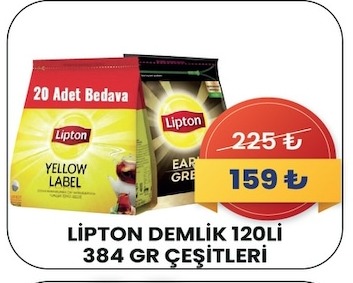 Lipton Demlik 120'Li 384 Gr Çeşitleri