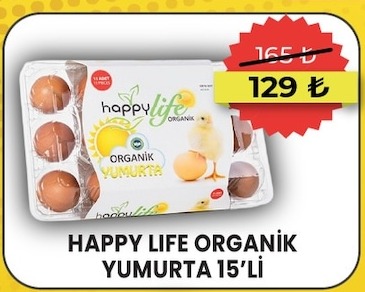 Happy Life Organik Yumurta 15'Li