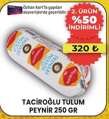 Taciroğlu Tulum Peynir 250 Gr