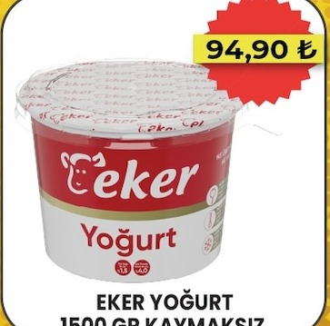 Eker Yoğurt 1500 Gr Kaymaksız