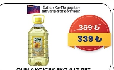 Olin Ayçiçek Eko 4 Lt Pet