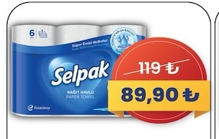 Selpak Kağıt Havlu 6 Adet
