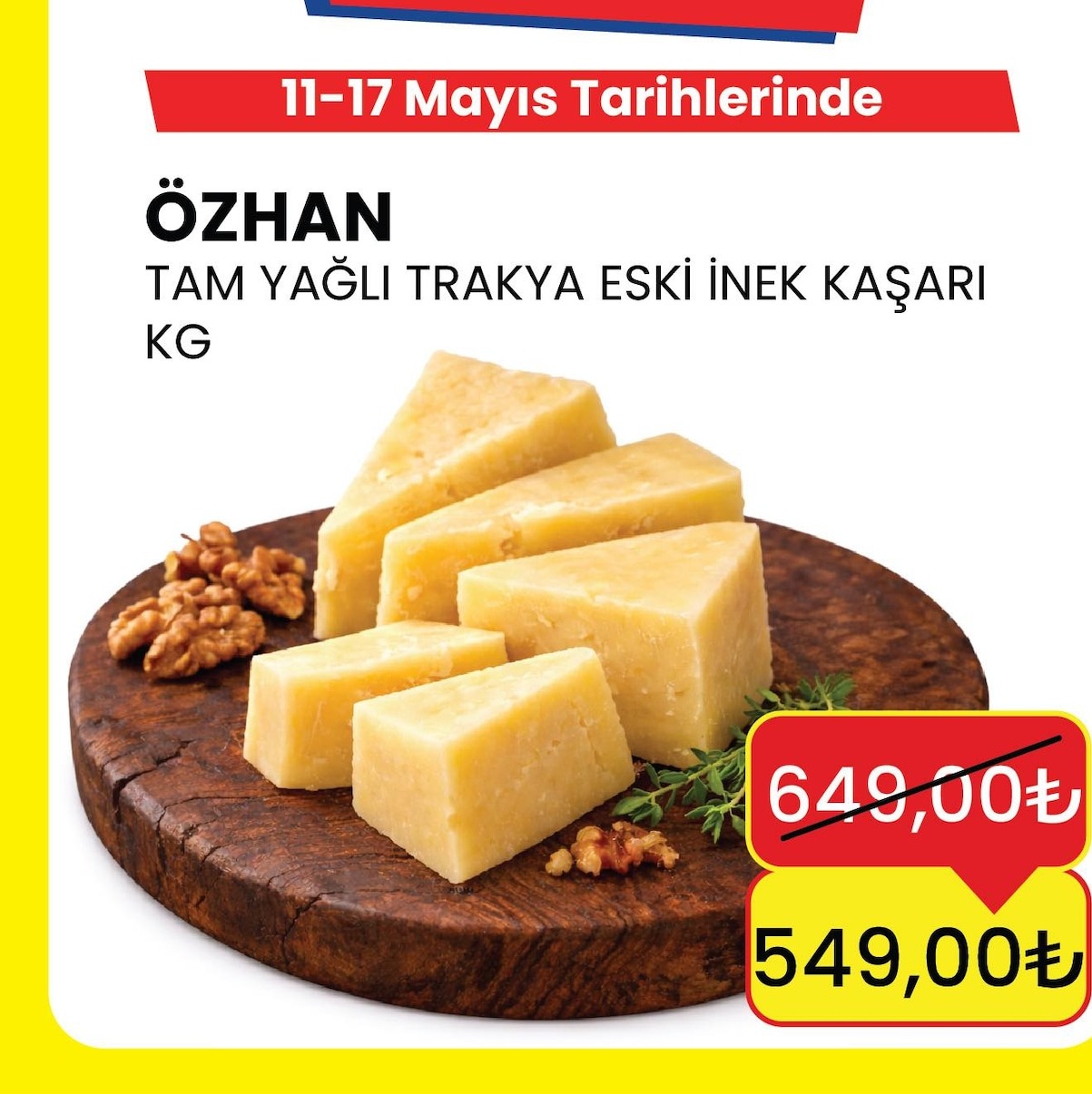 Özhan Tam Yağlı Trakya Eski İnek Kaşarı Kg