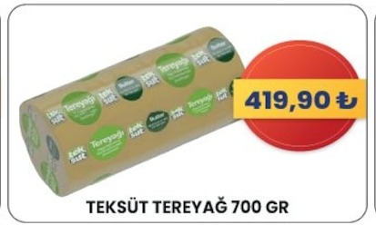 Teksüt Tereyağ 700 Gr
