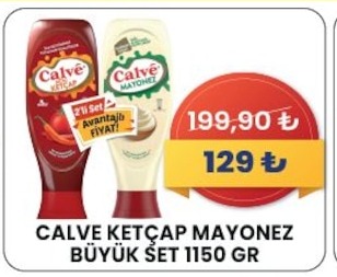 Calve Ketçap Mayonez Büyük Şet 1150 Gr