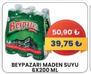 Beypazari Maden Suyu 6X200 Ml