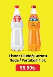 Efsane Uludağ Gazozu Sade / Portakallı 1.5 L